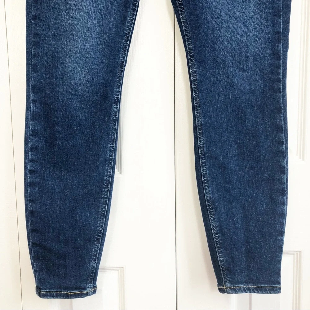 River Island Plus Dark Wash Denim High-Rise Skinny Ankle Jeans 14